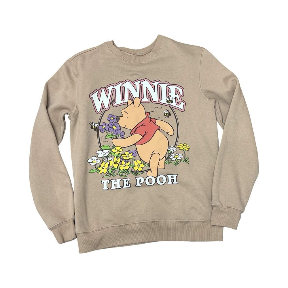 Disney Women's M Winnie The Pooh Sweatshirt Pull Over Long Sleeve Comfy Cozy